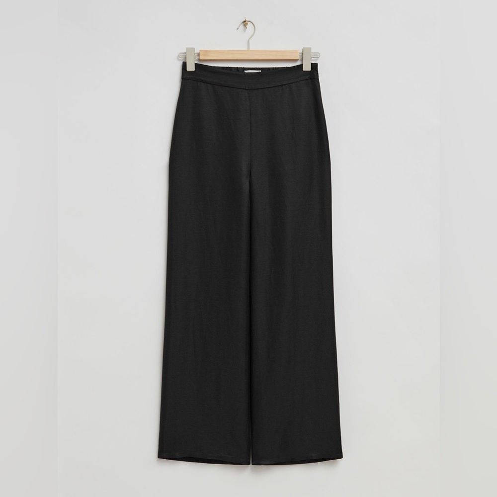 & Other Stories high waist wide leg trousers